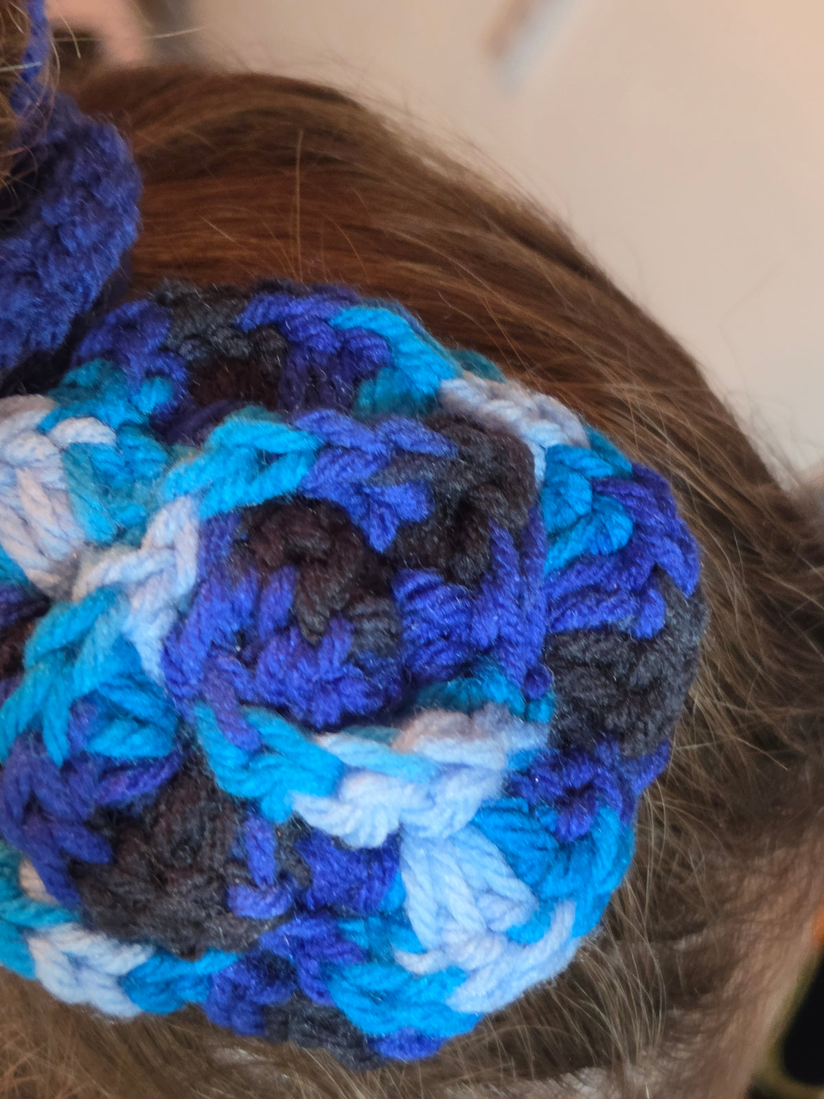 Handmade Crochet Flower Barrette Yarn Hair Clip Boho