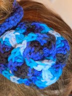 Handmade Crochet Flower Barrette Yarn Hair Clip Boho