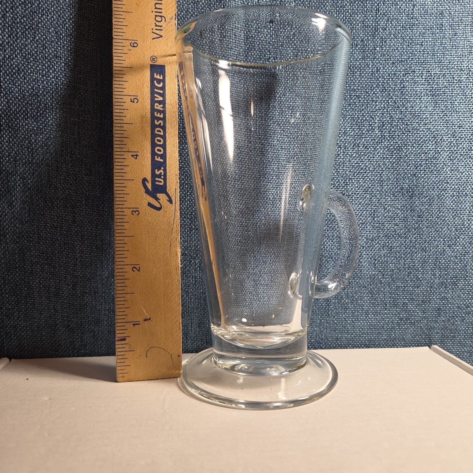 Clear Glass Irish Coffee Mug 6" Footed Latte Hot Toddy Cafe Cup Replacement