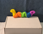 Ty Beanie Baby Inch the Inchworm 1995 Rainbow Plush Yarn Antennae Clean NO TAG