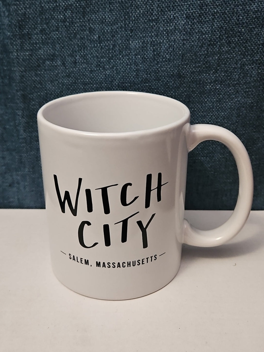 Witch City Salem Massachusetts Coffee Mug | Artistic Souvenir Tea Cup | White