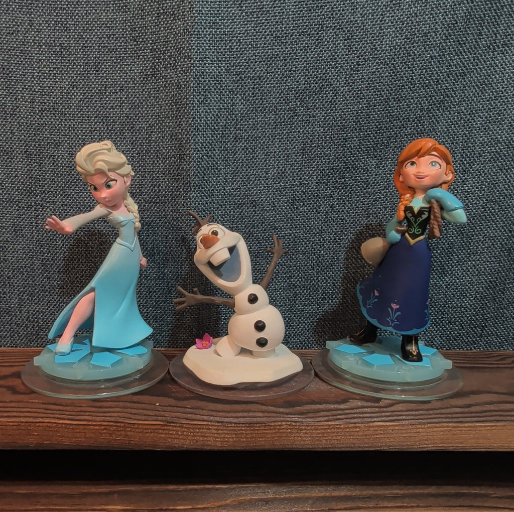 Disney Infinity Frozen 3 Figure Lot Elsa Anna Olaf PVC Loose