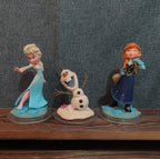 Disney Infinity Frozen 3 Figure Lot Elsa Anna Olaf PVC Loose