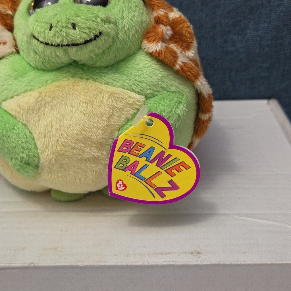 Ty Beanie Ballz Zoom the Turtle Plush Weighted Lands on Feet 2011 Retired MWMT