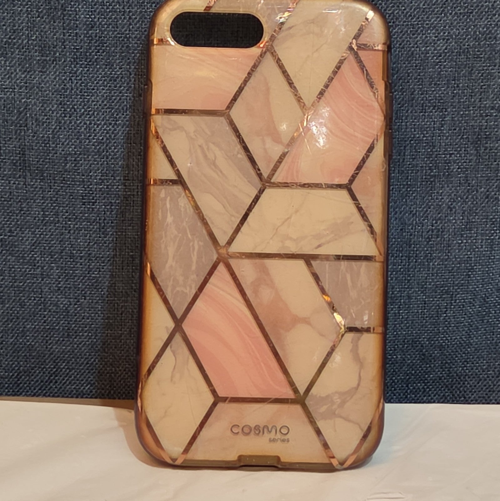 i-Blason Cosmo iPhone 7 Plus 8 Plus Case Pink Marble Rose Gold