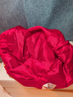 I Love Jesus Satin Hair Bonnet Sleep Cap Red Gold Glitter OS Made in USA