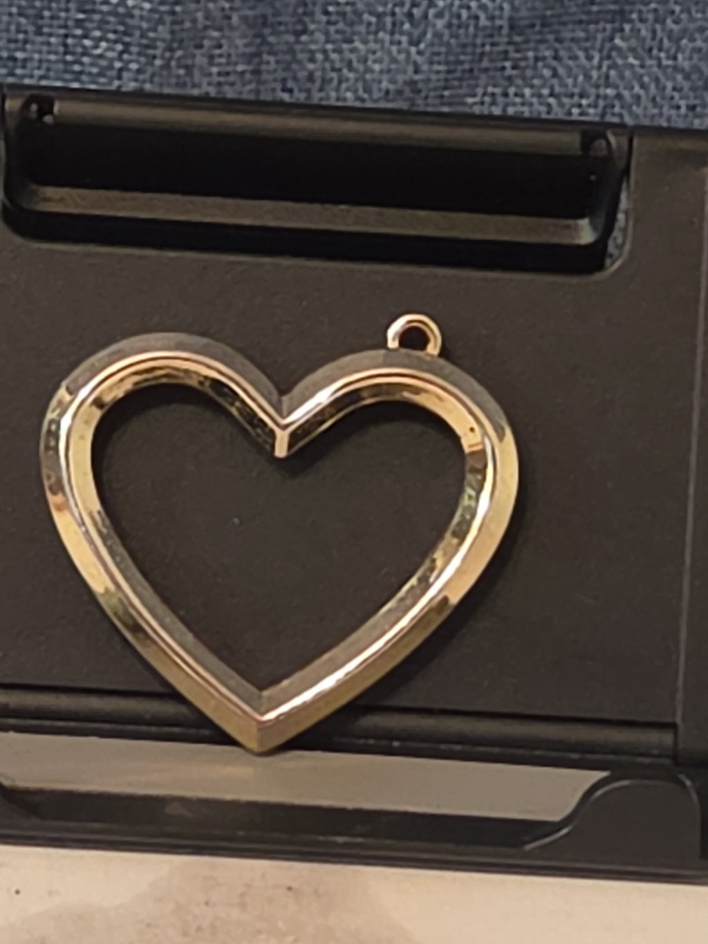 Open Heart Pendant Charm Silver Tone Vintage Y2K Vibe