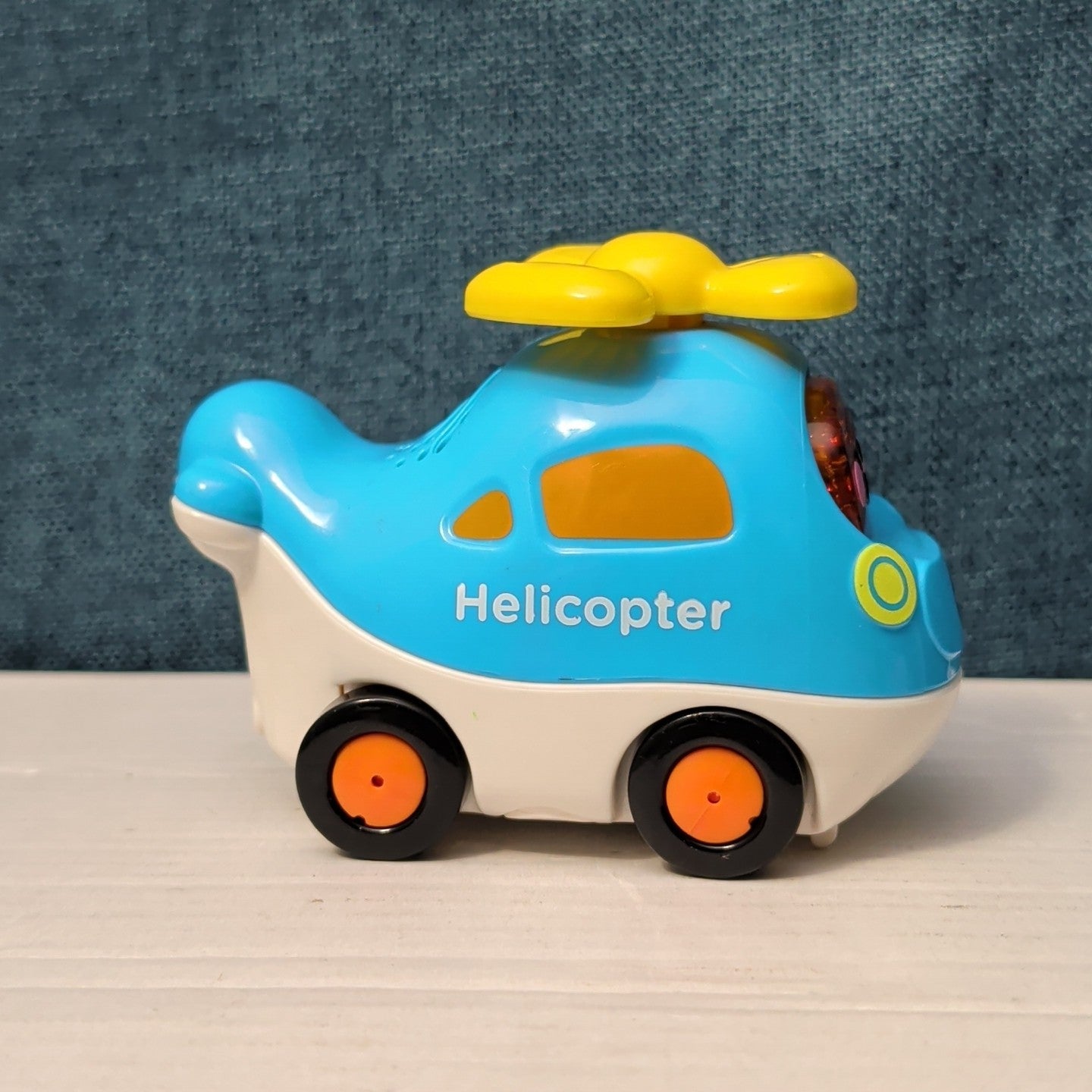 VTech Go! Go! Smart Wheels HELICOPTER | Light Blue & Yellow | Tested Works!
