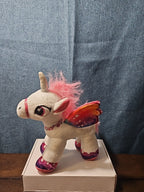 2 Star Eye Unicorn Plush Set | Pink & White Pegasus Stuffed Animals | Shimmer