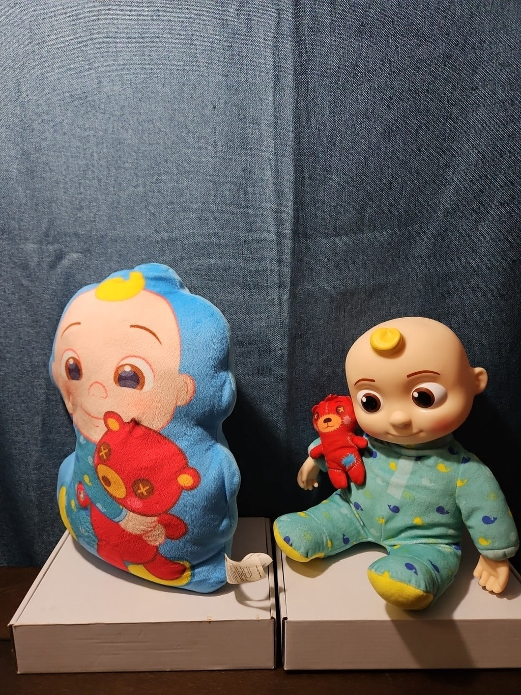 CoComelon Toy Lot Musical Bedtime JJ Doll Plush Pillow 4 Mini Vehicles Jazwares