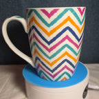 Mud Pie Francesca's Teacher Quote Mug Colorful Chevron 2012