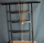 Layered Necklace Gold Tone Medallion Minimalist