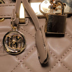 Studio Badgley Mischka Quilted Mini Tote Taupe Vegan Leather NWT