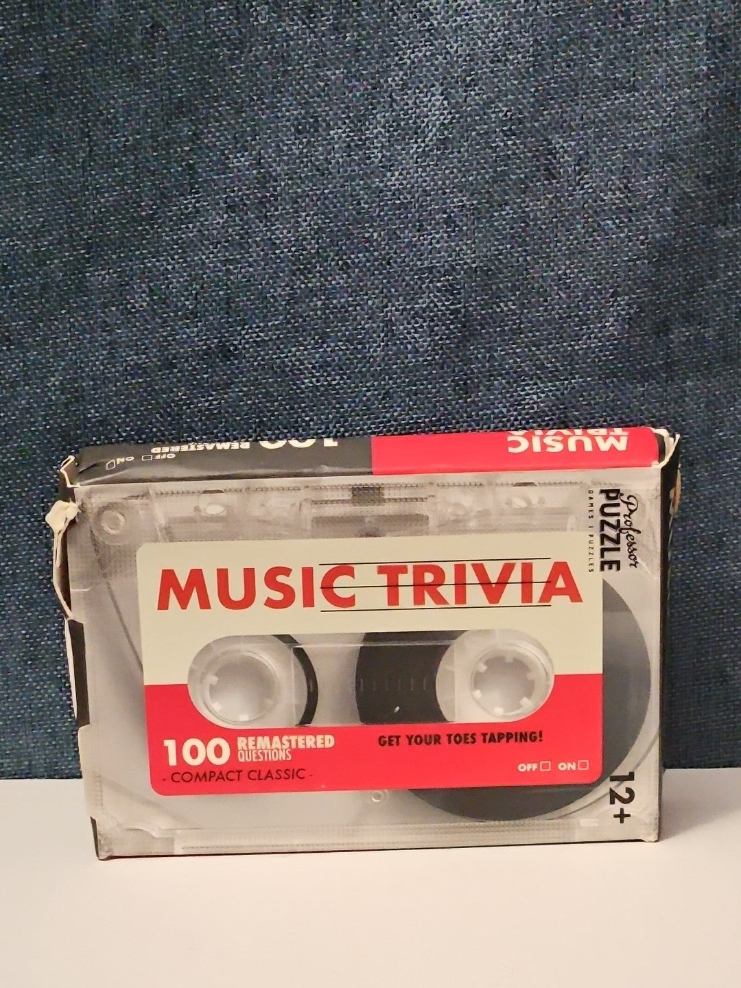 Professor Puzzle Music Trivia Game | Retro Cassette Tape Design | 100 Questions