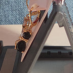 Betsey Johnson Mismatched Cat CZ Drop Earrings