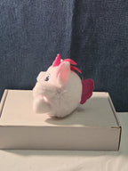 ZURU Rainbocorn Puppycorn Penny the Pug 5" Plush White Pink Bow Glitter Horn