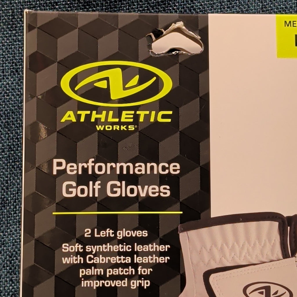 NEW Athletic Works Performance Golf Gloves 2-Pack | Size L | 2 Left Hand Gloves