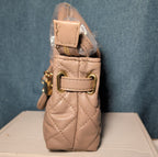 Studio Badgley Mischka Quilted Mini Tote Taupe Vegan Leather NWT