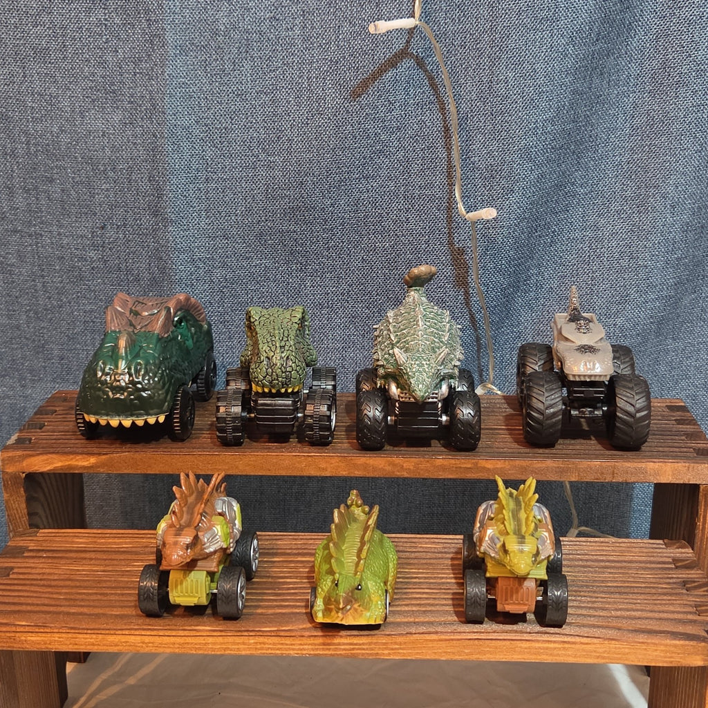 Lot Of 7 Dinosaur Monster Trucks, Vehicles Plastic