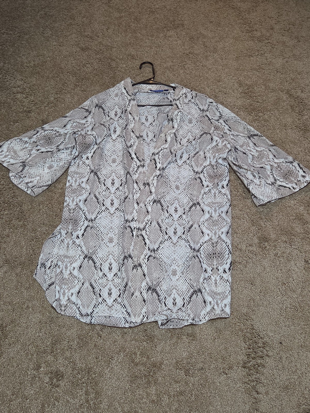 Apt 9 Snakeskin Kimono Cardigan Animal Print Top L/XL Gently Worn RN 73277