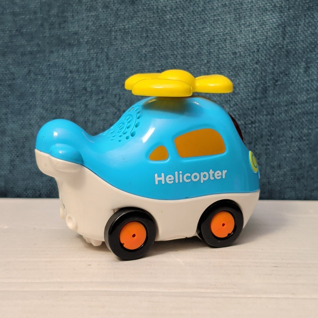VTech Go! Go! Smart Wheels HELICOPTER | Light Blue & Yellow | Tested Works!