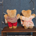 Wendy's Furskins Boone Bear Plush Plaid Outfit 1986 Vintage Holiday Tagged