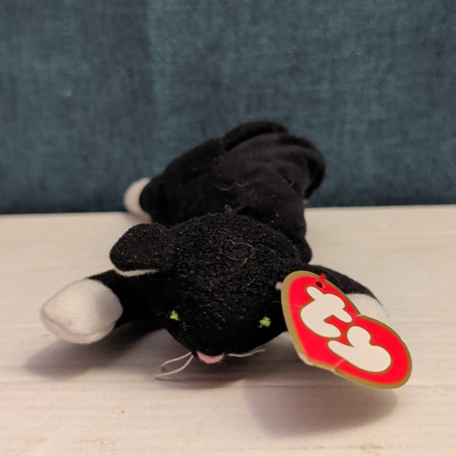 Ty Teenie Beanie Baby Zip Black Cat McDonald's Vintage #10 TAG CREASE/RIP