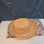 Scala 100% Raffia Wide Brim Sun Hat Natural Straw Summer Beach