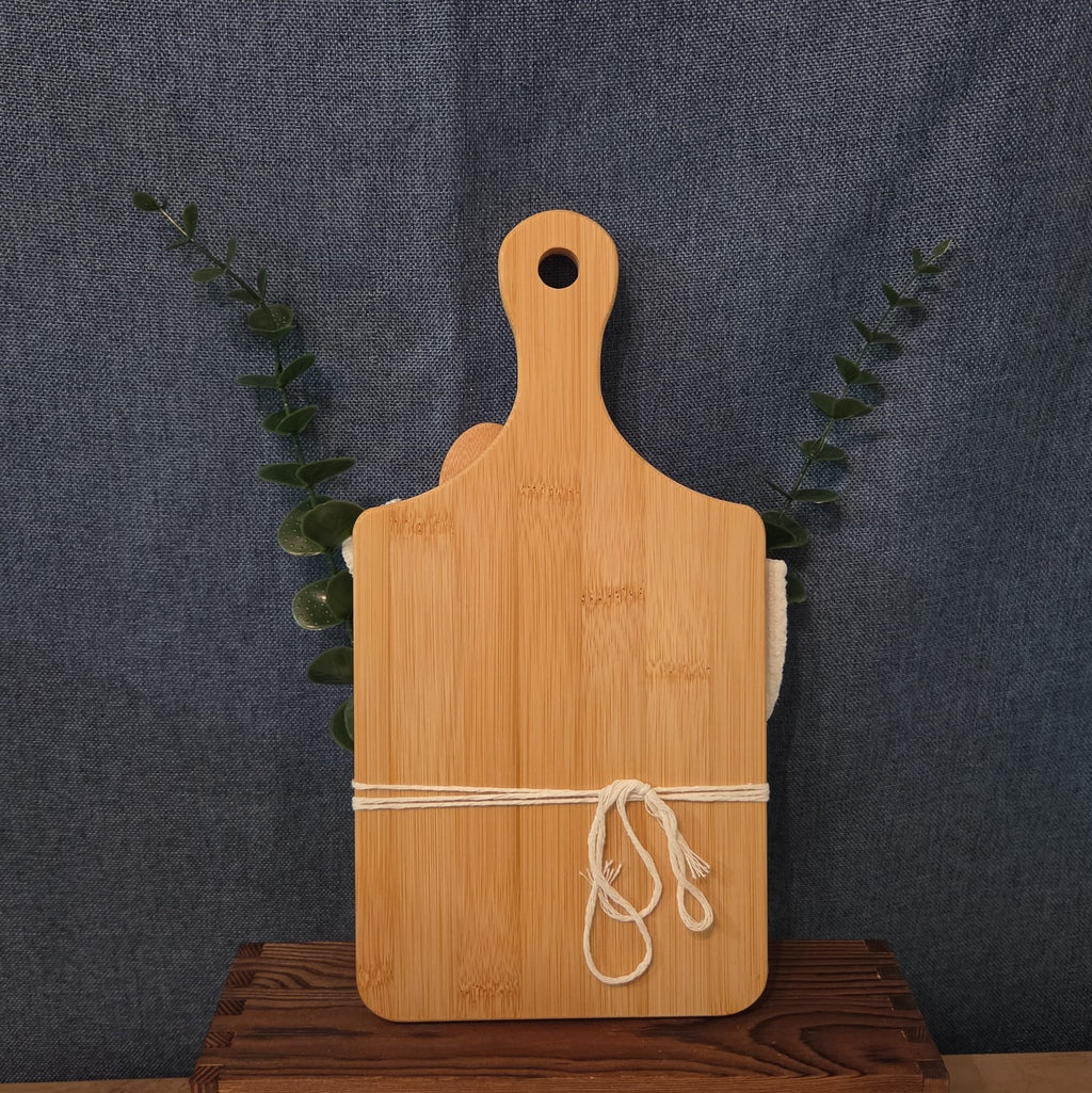 Natural Wood Charcuterie Board 6Pc Farmhouse
