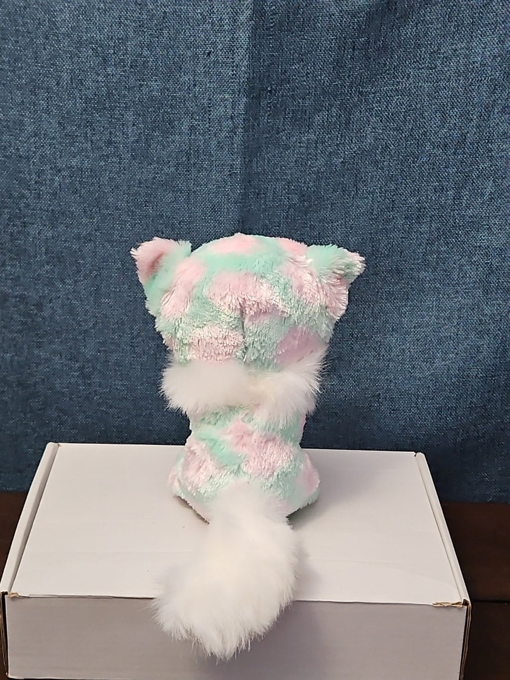 TY Beanie Boos Opal Cat Plush 6" | Pastel Pink & Green Tie Dye Kitty | No Tag