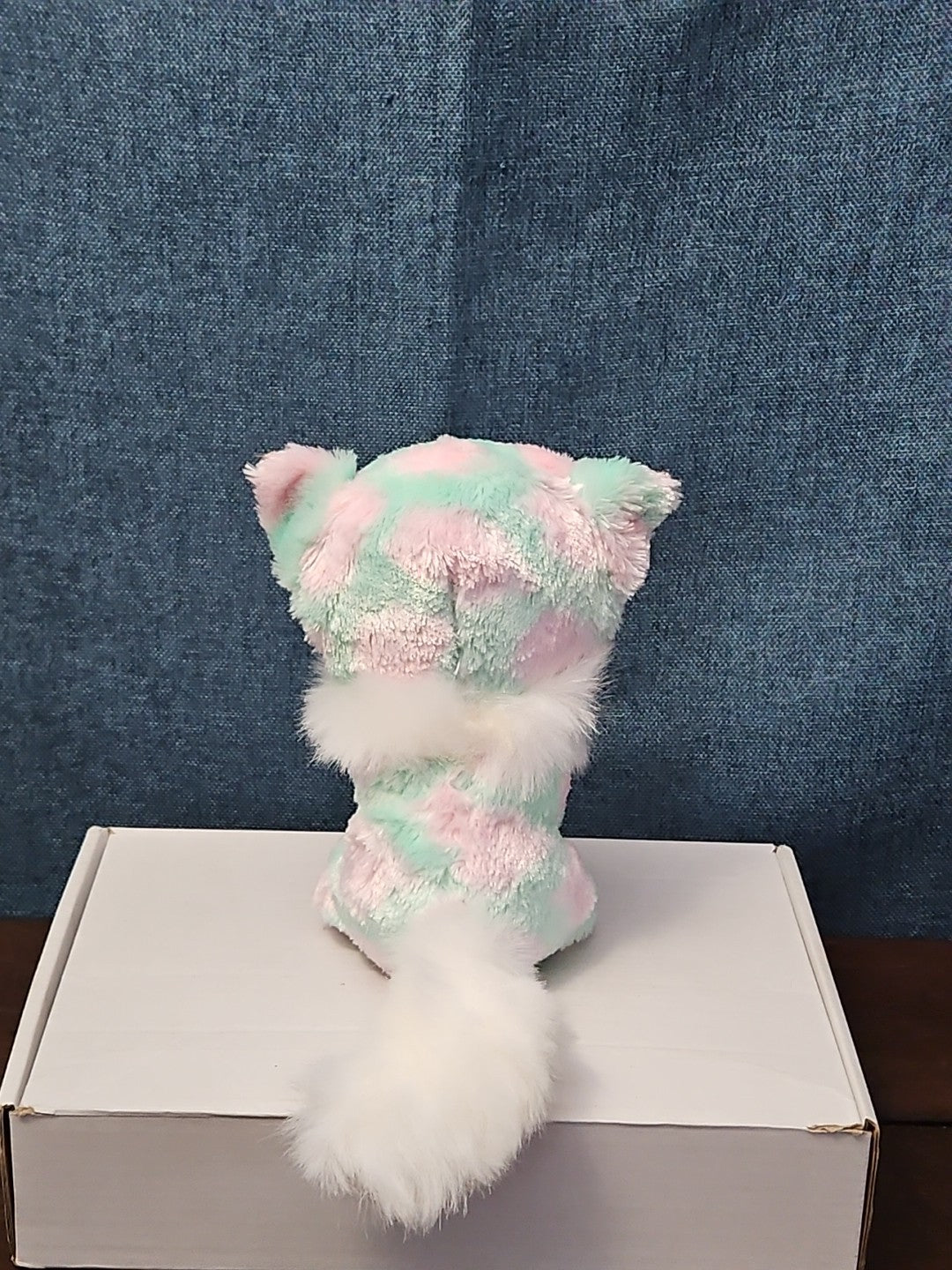 TY Beanie Boos Opal Cat Plush 6" | Pastel Pink & Green Tie Dye Kitty | No Tag