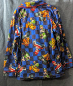 Nintendo Mario Kart Pajama Set Boys Size 6/7 Fleece Button Down 2-Piece PJs