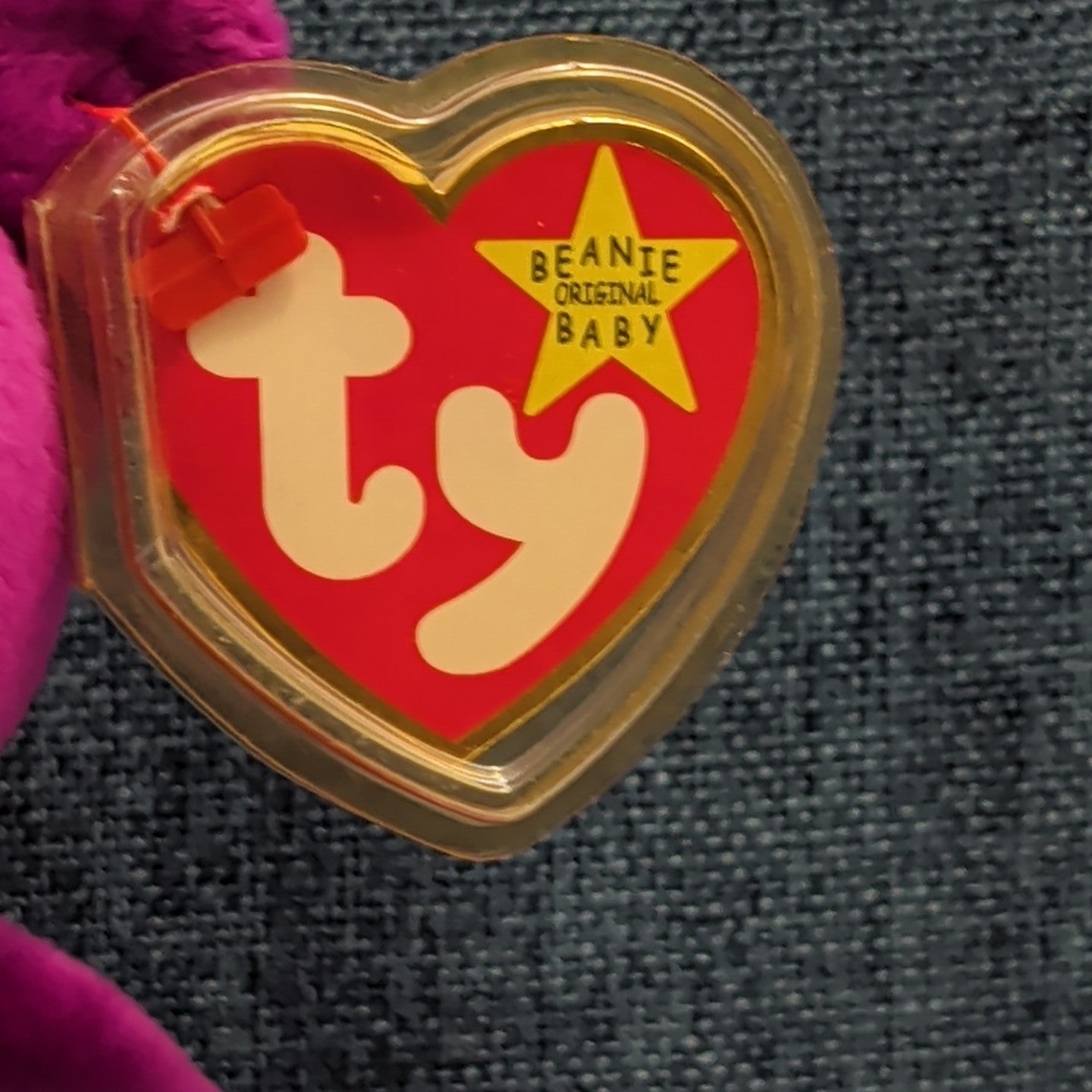 Ty Beanie Baby Millennium Bear MWMT Retired Holographic Tag Purple 2000 Y2K Toy