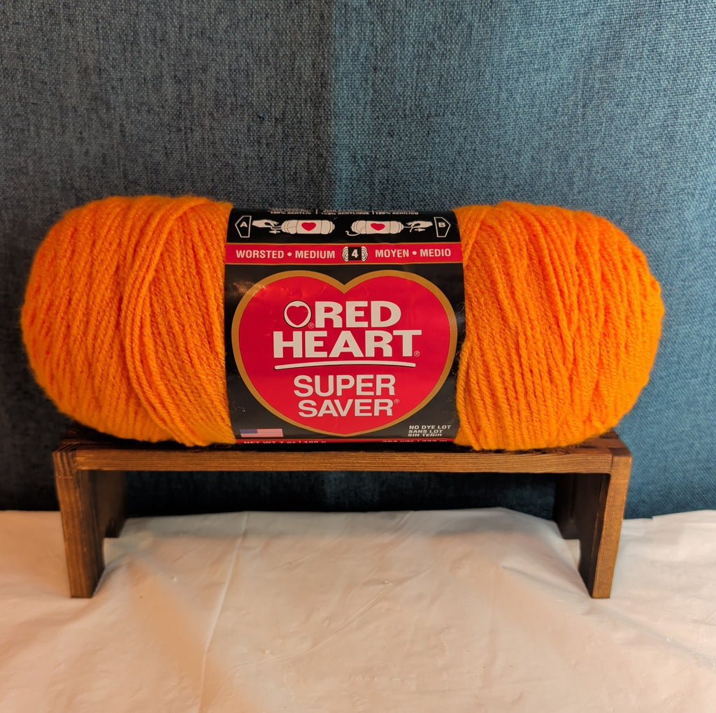 Red Heart Super Saver Pumpkin Orange Acrylic Yarn Cozy Fall NWT E300