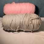 Assorted Yarn 12oz Baby Pink & Light Grey Silver Crochet Knitting Destash