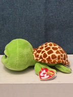 Ty Beanie Boos Zippy Green Turtle 6" Stuffed Animal Toy Gold Glitter Eyes MWMT
