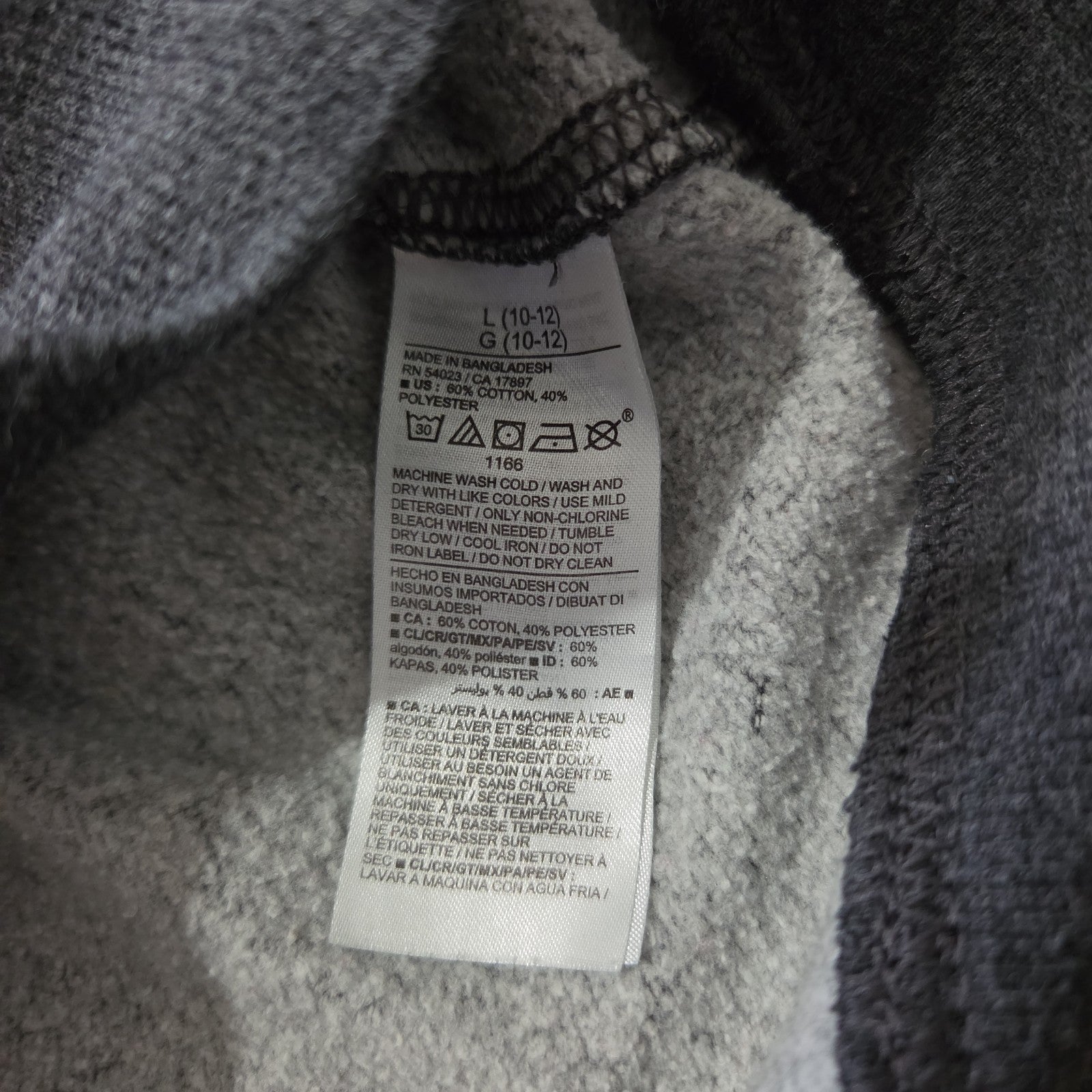 Old Navy Skateboard Skeleton Sweatshirt Boys L Grey Fleece Crewneck Preowned