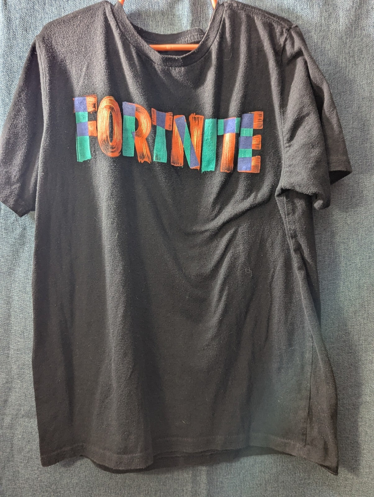 Set Of 2 Fortnite Boys T-Shirts Size L (10-12) Black Graphic Tees Gamer Shirts
