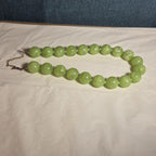 Chunky Bead Necklace Marbled Green Acrylic Retro Y2K PreOwned