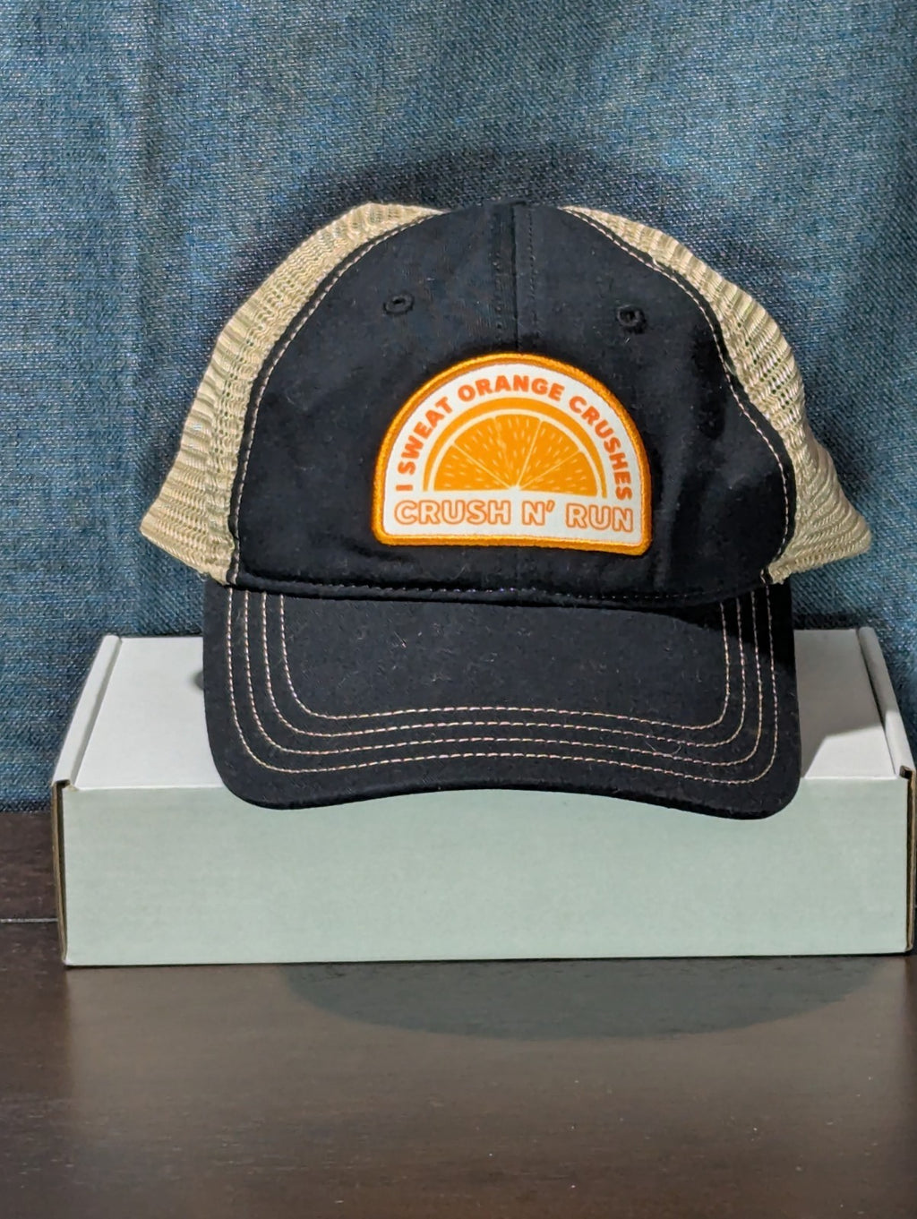 Waterman's Crush N Run Trucker Hat I Sweat Orange Crushes Virginia Beach
