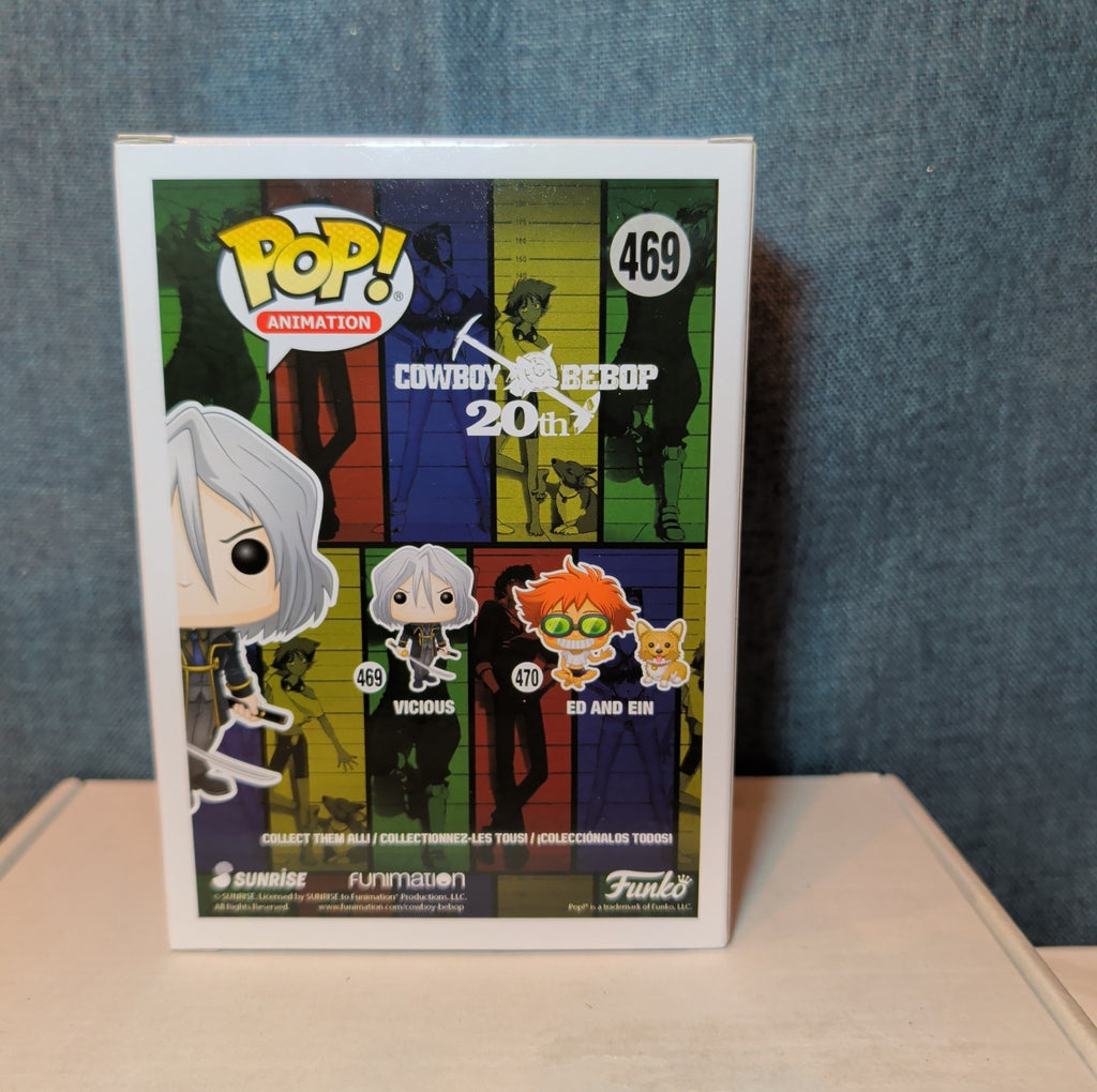 Funko Pop Cowboy Bebop Vicious 469 Vaulted Vinyl Figure Anime with Protector