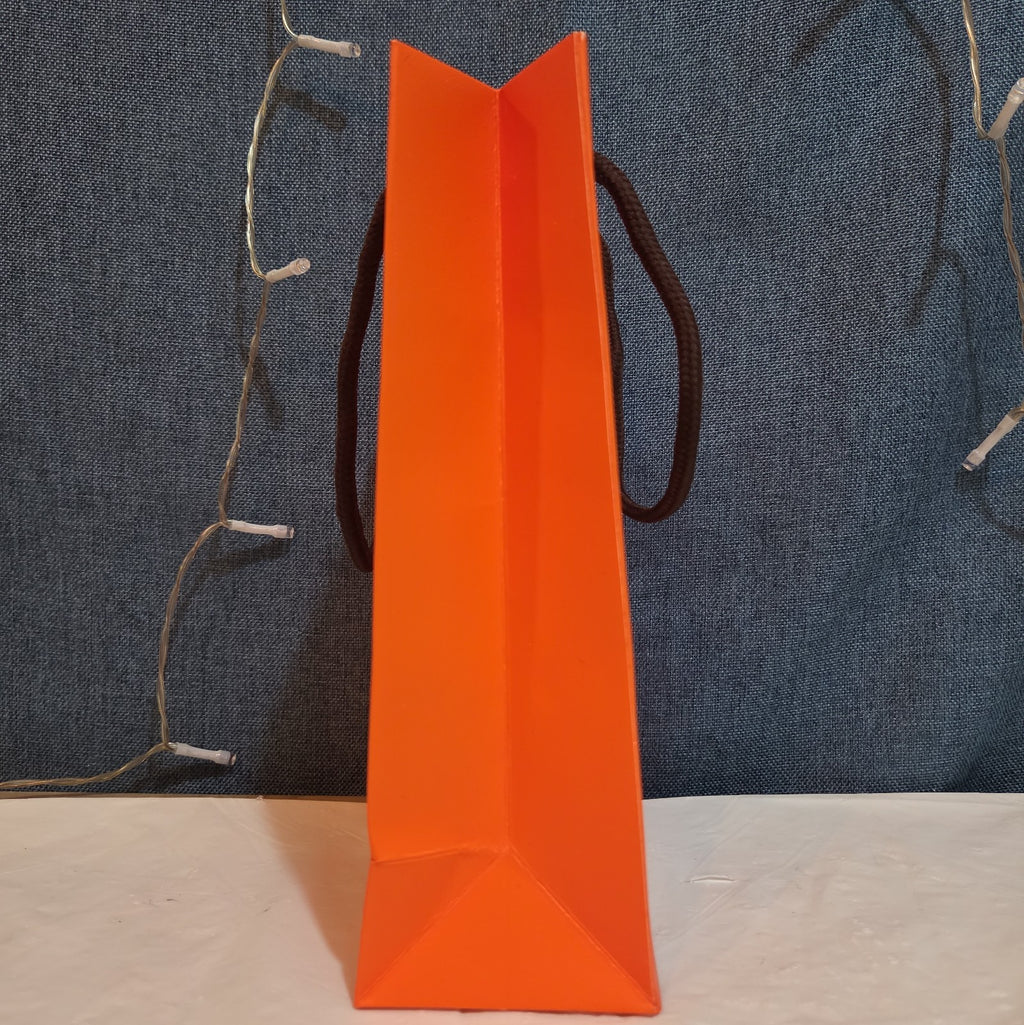 Hermes Small Orange Shopping Bag Authentic Paper Gift Tote Luxury Decor