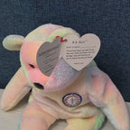 TY Beanie Baby B.B. BEAR The Birthday Bear 1999 | Pastel Tie-Dye | Mint Tags NEW