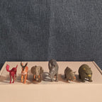 Plastic Animal Figures Toy Lot 24pc Safari Farm Zoo Animals