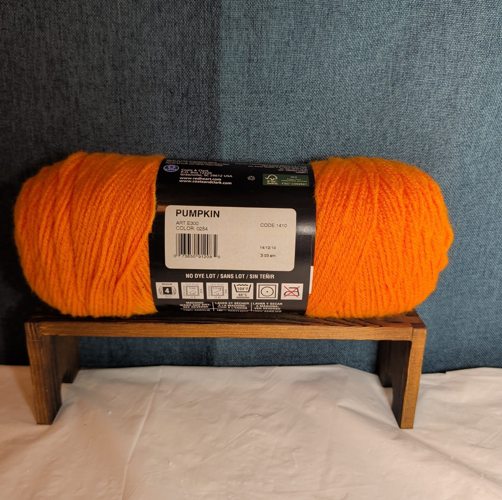 Red Heart Super Saver Pumpkin Orange Acrylic Yarn Cozy Fall NWT E300