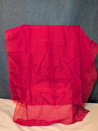 Red Chiffon Evening Shawl Wrap Capelet Bridal PreOwned 65x19