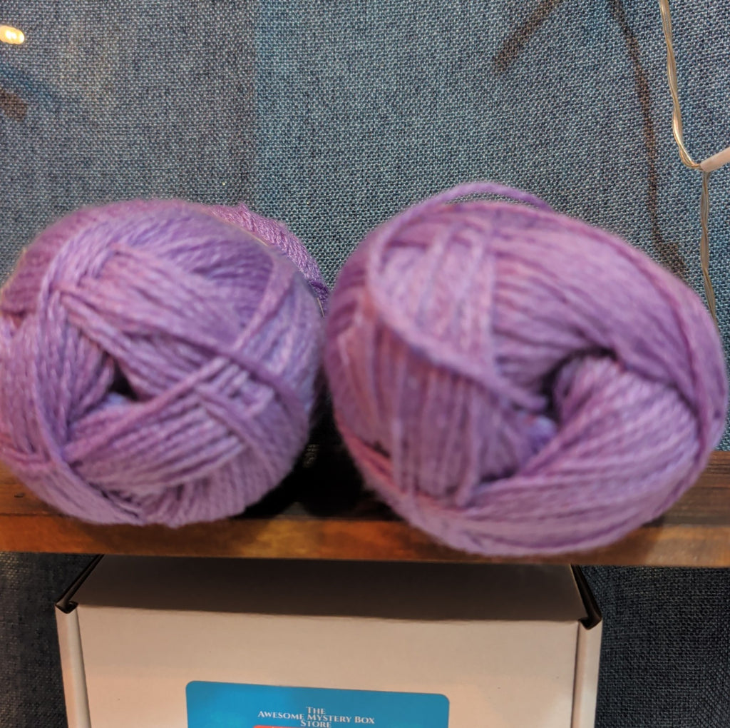 Herrschners Afghan Yarn 2 Ply Grape Frost Purple Acrylic 2 Skein
