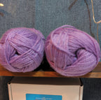 Herrschners Afghan Yarn 2 Ply Grape Frost Purple Acrylic 2 Skein