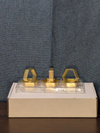 Set of 6 Modern Gold Hexagon Napkin Rings | Metal Geometric Table Decor | NEW
