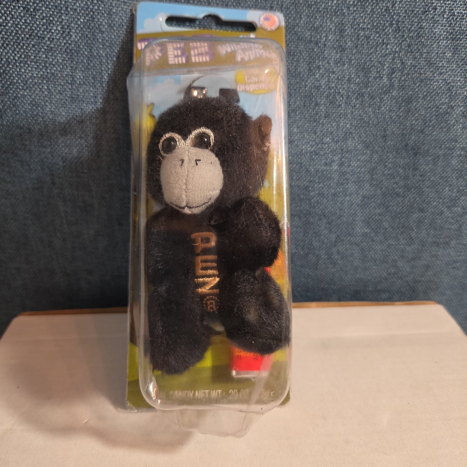 PEZ Wildlife Animals Plush Monkey Chimp Keychain Dispenser 2015